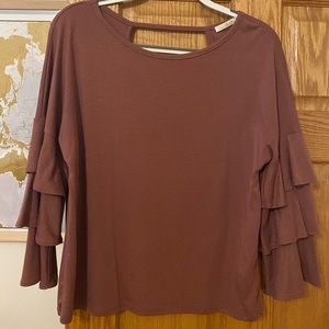Long bell sleeve top